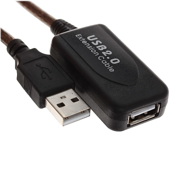 Кабель USB2.0 Am < - > Af удлинительный  5.0м, Cablexpert UAE-01-5M, активный