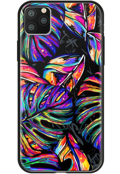 Чехол для смартфона Apple iPhone 11 Pro Max 6.5" - Deppa Glass Case листья