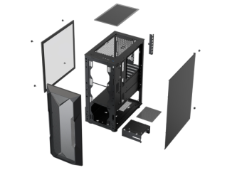 Корпус XASTRA A304  ARGB ATX Black