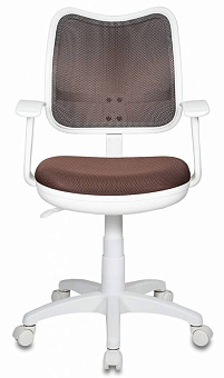 Кресло Бюрократ CH-W797 (сетка/ткань, пруж.-винт. мех. качания, крест. пластик, до 100 кг) Коричневый
