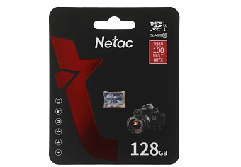 Карта памяти microSD 128Gb Netac P500 Ultra Class 10 100MB/s