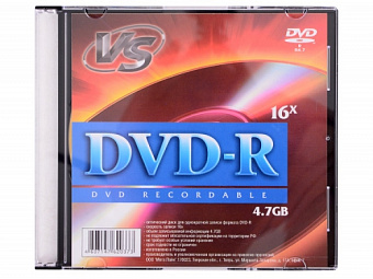 Диск DVD-R 4,7Gb VS 16x Slim Case