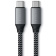 Кабель USB-C < - > USB-C, 0.25м, Satechi Space Gray