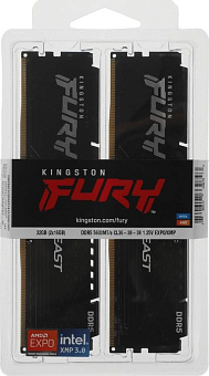 Модуль памяти DDR5 32Gb 5600MHz Kingston FURY Beast White EXPO CL36 (Kit of 2)