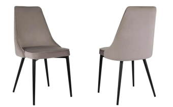 Кресло Бюрократ CH-K4_2 комплект 2шт т.бежевый Holland 61 металл черный на ножках