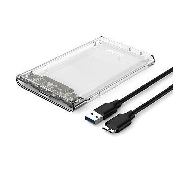 Внешний контейнер USB3.0 -> SATA 2.5", NETAC WH11, прозрачный