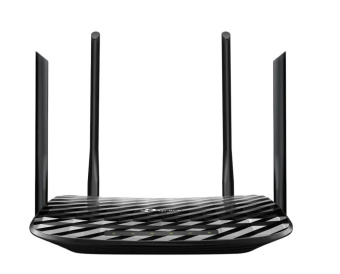 Wi-Fi роутер TP-Link Archer C6 AC1300, 5 ГГц, 1000 Мбит/с, черный