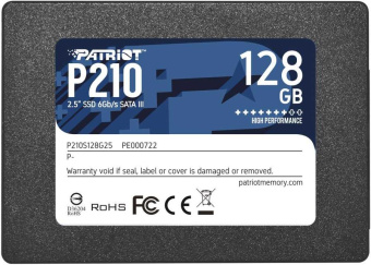 Накопитель SSD SATA .128Gb Patriot P210 (3D TLC, 450/350 Мбайт/сек)