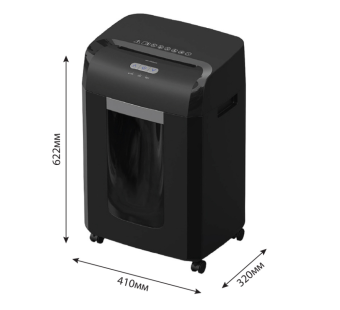 Уничтожитель бумаги Cactus CS-SH-15-30-2X15 секр.P-5, фрагменты 15лист. 30лтр. черный