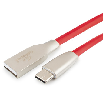 Кабель USB-A < - > USB-C, 3.0м, Cablexpert, серия Gold, блистер, красный