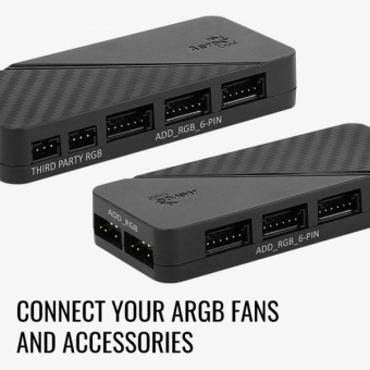 Разветвитель для подсветки 6 pin ARGB - 6 разъемов, Aerocool H66F 6-port, 6-pin ARGB