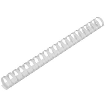 Пружина пластиковая Office Kit 25мм, белая, 50шт