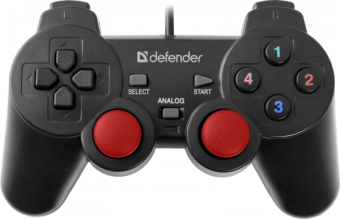 Геймпад Defender Glyder USB, виброотдача, черный