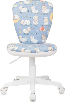 Кресло Бюрократ KD-W10 (ткань, пружинно-винтовой мех. качания, крест. пластик, до 100 кг) овечки