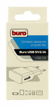 Сетевое зарядное устройство Buro TJ-159 10W USB-A White
