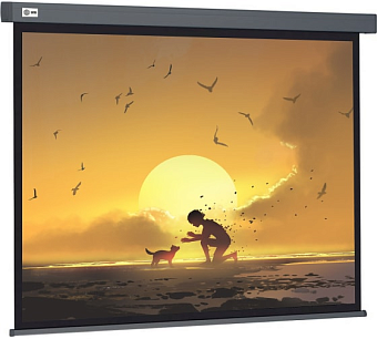 Экран для проектора Cactus 124.5x221см Wallscreen CS-PSW-124X221-SG 16:9 настенно-потолочный рулонный серый