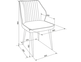 Кресло Бюрократ CH-K5_2 комплект 2шт т.серый Holland 18 металл черный на ножках