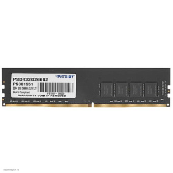 Модуль памяти DDR4 32Gb PC4-21300 2666MHz Patriot Signature Line