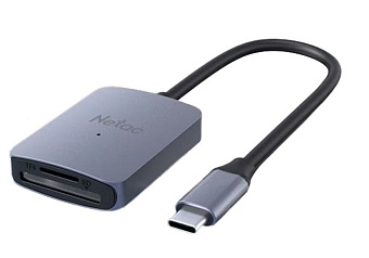 Внешний картридер USB-C Netac WK12 серый