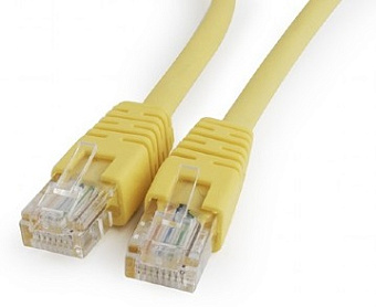 Кабель патч-корд Patch cord кат.5e  0.25м, Cablexpert, многожильный, желтый