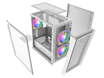 Корпус Powercase Alisio Micro Z3W ARGB mATX белый