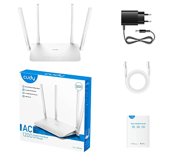 Wi-Fi роутер Cudy WR1300 AC1200 1000 Мбит/с белый
