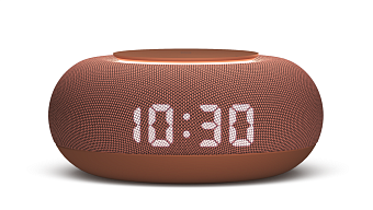 Умная колонка VK Капсула Мини 5Вт с часами, терракотовый