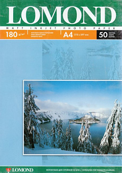 Бумага Lomond [A4] глянцевая 2х сторонняя, 180гр/м2, 50л