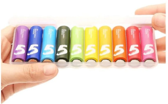 Элемент питания AA, 1.5V, 10шт, Xiaomi Rainbow Batteries