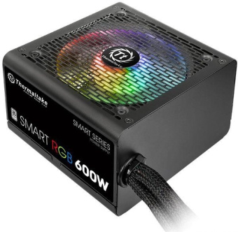 Блок питания 600W Thermaltake Smart RGB (120mm, 24+6pin, 2*8pin, 6*Sata, 4*IDE, RGB)