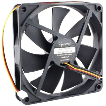 Вентилятор для корпуса 140mm Gembird D14025BM-3 (3pin, 140x140х25мм, 1800об/мин)