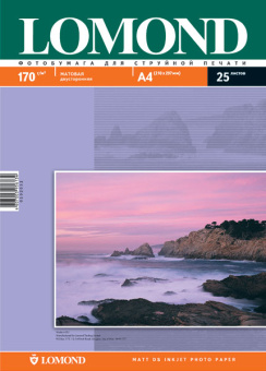 Бумага Lomond [A4] матовая 2х сторонняя, 170гр/м2, 25л