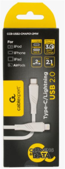 Кабель USB-C < - > Lightning, 2.0м, Cablexpert 20W White
