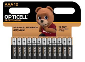Элемент питания AAA, 1.5V, 12шт, Opticell Professional LR03