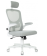 Кресло Бюрократ MC-W101-H (сетка/ткань, мех. качания, крест. пластик, с подголов., до 120 кг) Cветло-серый