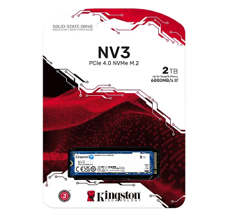 Накопитель SSD M.2 2Tb Kingston NV3 Series (PCI-E 4.0 x4, 6000/5000 Мбайт/сек)