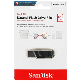Флешка 128Gb SanDisk iXpand Flip USB3.1/Lightning