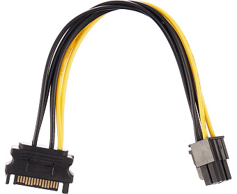 Кабель-удлинитель 6pin PCI-E --> 1*SATA (m) - для видеокарты