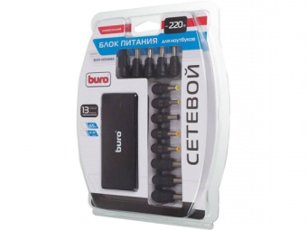 Блок питания для ноутбука Buro BUM-0054B65 (18.5-20V, 65W, 220V, 11 сменных разъемов)