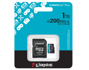Карта памяти microSD 1Tb Kingston SDCG4/1TB Class10 UHS-I Go Plus G4 с адаптером