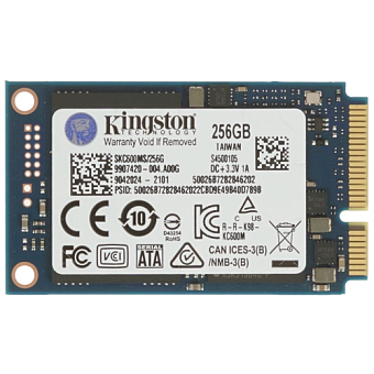 Накопитель SSD mSATA .256Gb Kingston KC600 SKC600MS/256G (3D TLC, 550/500 Мбайт/сек)