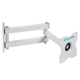 Крепление для телевизора Kromax DIX-15 (15"-28" макс.30кг настенный поворот и наклон) White