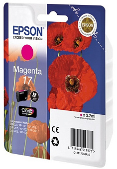 Картридж струйный EPSON T1703 17 для Epson XP-33/103/203/207/303/306/403/406, пурпурный
