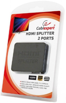 Разветвитель видеосигнала 2 port HDMI (1in --> 2out, 1920х1200, 1080p) Gembird DSP-2PH4-03