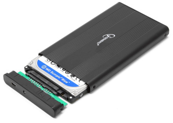 Внешний контейнер USB2.0 -> SATA 2.5", Gembird EE2-U2S-5-S алюминий, серебристый