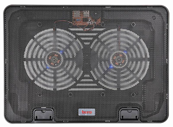 Подставка для ноутбука 15" BURO LCP156H (металл. сетка, 2*1400 об/мин, 21дБ, LED-подсветка) черный