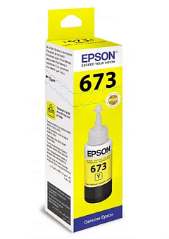 Картридж струйный EPSON T6734 для Epson L800/L805/L810/L850/L1800, жёлтый