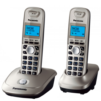 Радиотелефон Panasonic DECT KX-TG 2512 RUN (АОН, +доп. трубка, спикерфон, полифония, платиновый)