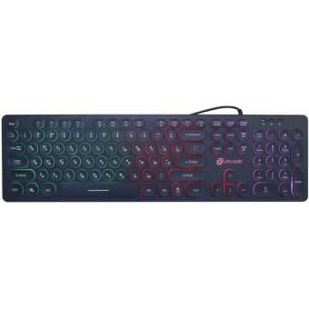 Клавиатура проводная Oklick 420MRL Slim Rainbow Led Black