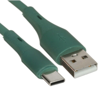 Кабель USB-A < - > USB-C, 1.0м, Cablexpert 18W QC3.0 Green